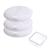 3 PCS Large Powder Puff, 4.13 Inch Velour Body Powder Puff Round Fluffy Powder Puffs Ultra Soft Body Puff Washable for Loose Body Powder Face Powder Baby Powder Makeup with Ribbon and Case White-3