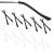 Silicone anti -slip coatings 10 pairs slide -resistant anti -slip glasses hinge repair glasses silicone coatings end caps anti -slide silicone glasses legs (black transparent)