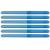 ForPro O-Files File Handles for O-Files Replaceable File System Blue Double-Sided Manicure Nail File Handles 7.2 L x .63 W 6-Count