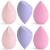 Korintin 6Pcs Makeup Sponges Foundation Blending Beauty Sponge  Dry & Wet Use for Powder Cream or Liquid Application  Multicolor Makeup Blender Set