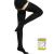 beister 20-30 mmHg Compression Stockings for Women & Men, Medical Closed Toe Thigh High Socks Graduated Support for Varicose Veins, Edema, Flight Large (1 Pair) Black