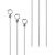 Alwonder 100 Pack Fishing Looped Spinner Shaft Stainless Steel Wire Spinner Baits Fishing Lure Making Supplies Lure Making Kit Rigs Freshwater Saltwater Bass Trout Walleye Salmon Catfish 0.023"-6.3"-100 Packs