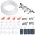 Air air pump accessories for fish tank 4-way aquarium air flow controller valve 8m silicone hose 4 check valves 4 airstones 10 suction cup clips 20 connector for the aquarium