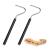 Lezevn 2Pcs Extensible Stainless Steel Snake Hook Retractable Reptile Hook Catcher Controlling Moving Hook Stick for Catching Handling Small Snake