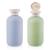 WLLHYF Squeeze Bottles 2 Pack 200 ML Refillable Plastic Travel Containers Empty Bottles With Disc Top Flip Cap Travel Accessories for Shampoo Creams Lotion Conditioner 200ML Green Blue