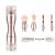 Bling Toman 4 in 1 Makeup Brush Set, Eyeshadow Eye Lip Face Concealing Blush Foundation Brush Brochas De Maquillaje Mini Travel Makeup Brushes (rose gold brush)