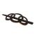 Parcelona French Triple Ringed 3.5" Tortoise Shell Brown Cellulose Acetate Hair Slider Pin Thru Holder Barrette Non Slip Ponytail Women Hair Accessories Barrette with Stick for Girls, Made in France