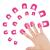 Weddhuis 26PCs nail polish template reusable nails edge skin barrier kit 10 sizes nail art paint protection top protection nail art basic tool accessories (rose)