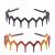 High quality plastic shark teeth headband hair comb black and brown 2 pieces