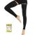 Beister Thigh High Footless Compression Sleeves with Silicone Band for Women & Men, Firm 20-30 mmHg Graduated Support X-Large (Pack of 1) Black