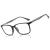 BLUEMOKY Blue Light Reading Glasses for Men,Sport Square Frame Readers, Anti Glare Computer Glasses Black 200.0 x