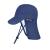 weVSwe Baby Toddler Sun Hat UPF 50+ Swim Cap Flap Neck Protection Adjustable Chin Straps UV Sun Protection Hats Dark Blue 6-12 Months