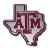 Texas A&M Aggies METAL Auto Emblem with Maroon Trim in Shape of Texas