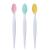 3pcs Soft Silicone Exfoliating Lip Brush Tool Double-sided Lip Brush Cleaning Lip Brush Face Cleaning Applicator for Plump Smoother and Fuller Lip Appearance (Pink Yellow Green)