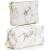 2Pcs Makeup Bag Small Cosmetic Bag for Purse Travel Makeup Pouch Waterproof Toiletry Bag Cosmetics Organizer for Women and Girls marble