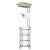 TreeLen Toilet Paper Holder Stand Toilet Tissue Roll Holder with Shelf for Bathroom Storage Holds Phone/ Wipe/ Mega Rolls-Shiny Chrome A-shiny Chrome