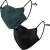 BASE CAMP Reusable Cloth Face Masks 100% Cotton Washable Adjustable Breathable Fabric Mask with Filter Pocket 1black+1green