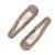 Kitsch Rhinestone Snap Clips Rose Gold 2 Pieces