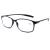 DOOViC Blue Light Filter Computer Reading Glasses for Unisex TR259-C (9 Colors) Glossy Black 2.5 x