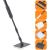 hygger Carbon Fiber 6 in 1 Aquarium Cleaning Tool Kit Algae Scraper Scrubber Pad Sponge Telescopic Handle Fish Tank Brush Cleaner Set for Saltwater Freshwater