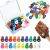 Hanaive 80 Pack Plastic Cord Locks for Drawstrings Sliding Single Hole Spring Toggle Stopper Fastener Buttons for Glove Mixed Colors
