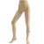 beister Medical Compression Pantyhose for Women & Men Opaque Closed Toe 20-30mmHg Graduated Support Tight Waist High Compression Circulation Leggings for Varicose Veins Edema Flight DVT Beige M
