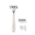 Juno & Me-Razor Basic-Kit Premium 5-Blade Razier | Wall bracket + 1 replacement blade for intimate area + body of women |prevents shaving pimplesVegan razor ladies color coconut milk