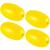 Lewtemi 4 Pieces Rope Floats Marine, 4.72'' x 2.75'', Deep Water Fishing Marker Buoys for Boats Swimming Kayak Crabbing Trail Dock Pool Yellow 4