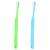 WLLHYF 2 Pack Orthodontic Toothbrush Very Soft Tufted Toothbrush for Braces and Detail Cleaning (Blue + Green)