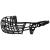 Don Pare 107 greyhound racing muzzle in Black Lurcher Sloughi Saluki dogs with long slender shaped muzzles by Amathings