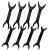 8 pieces of black T-shaped intraoral-cheek-lip reatractor 4 large sizes + 4 small sizes double-head mouth opener for tooth whitening dental orthodontic oral care tools
