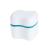 ROSENICE Denture Tooth Dental False Teeth Storage Box with Rinse Basket (Green)
