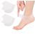 VivoFoot Gel Heel ProtectorsHeel Pain and Cracked Heels Relief for Men and Women (2 Pairs) White 2 Pair (Pack of 1)