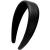 LONEEDY 4.3cm Leather Hard Headband Wide Headband Padded Headband Hairband for Women (Black)