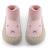 Toddler Sock Shoes Cute Baby First Walking Shoes Soft Sole with Grips for Boys Girls 6-12 Months Pink
