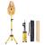 Heavy Duty Wig Stand Tripod - 55 Inch Mannequin Head Stand Wig Stand Tripod with Head Wig Head Stand with Mannequin Head Adjustable Wig Tripod Stand for Styling (Mannequin Head Not Included) (Golden)Heavy Duty Wig Stand Tr