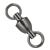 Dr.Fish Ball Bearing Swivels Saltwater Fishing Swivels Stainless Swivels Fishing Tackle Heavy Duty Black Nickel Terminal Tackle Barrel Swivels Leader Lures Connector Offshore 20 Pack #4-200LB