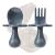 Grabease Toddler Utensils Baby Utensils Baby Forks for Self Feeding Bpa-Free & Phthalate-Free for Baby & Toddler 1 Set Gray