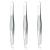 LUXXII (3 Pack) Slant Tweezers - Precision Stainless Steel Slant Tip Tweezers Hair Plucker for Hair and Eyebrows Personal Care (Silver Tone)