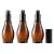 Empty refillable spray bottles made of amber-colored glass for cosmetics and perfume with black atomizer and dust protection cap for essential oil / aromatherapy 50ml / 1.67oz