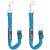 2 Pack Premium Car Seat Belt for Dogs Cats Pets Adjustable Safety Heavy Duty Elastic Lead Harness for Cars with Elastic Nylon Bungee Buffer (Blue)