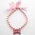 PETFAVORITES Fancy Pearls Crystal Dog Necklace Jewelry with Bling Rhinestones Big Bone Charm for Pets Cats Small Dogs Girl Teacup Chihuahua Yorkie Clothes Costume Outfits (Pink, 8 to 10-Inch) Pink Neck Size: 8"-10"
