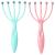 Scalp Massager, Protable Hand Held SPA Head Massager for Deep Relaxation & Stress Reduction in The Office Home SPA Father's Day and Mother's Day Gifts Pink+Blue(2-Pack)