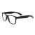 Clear Lens Geek Retro Unisex Glasses Gloss Black Frame Full UV Protection