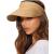FURTALK Womens Sun Visor Hat Straw Sun Visors for Women Summer Packable Ponytail Beach Hats for Women Travel UPF 50+ 01 Khaki One Size