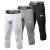 MEETYOO Men's 3/4 Compression Pants Large 3 Pack-c