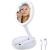 Softfree Lighted Folding Makeup Mirror  10X/1X Magnification Double Sided Mirror  5.9Inch LED Vanity Mirror for Travel  Home (White)