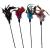 Demarkt 4X Cat Fishing Rod Feather Wand Cat Toy with Bell Cat Toy with Feathers Random Color 60cm (4 Pieces)