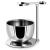 GRUTTI Shaving Stand Kits for Men Universal Heavy Chrome Shaving Brush Stand Holder with Shaving Bowl-The Best Safety Razor Stand for Place Manual Razor Blades Shaving Brush Shaving Bowl Semicircular
