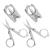 Folding Scissors, 4Pcs Stainless Steel Small Scissors Pocket Portable Foldable Travel Scissors Tiny Mini Craft Cutter 4 Pcs